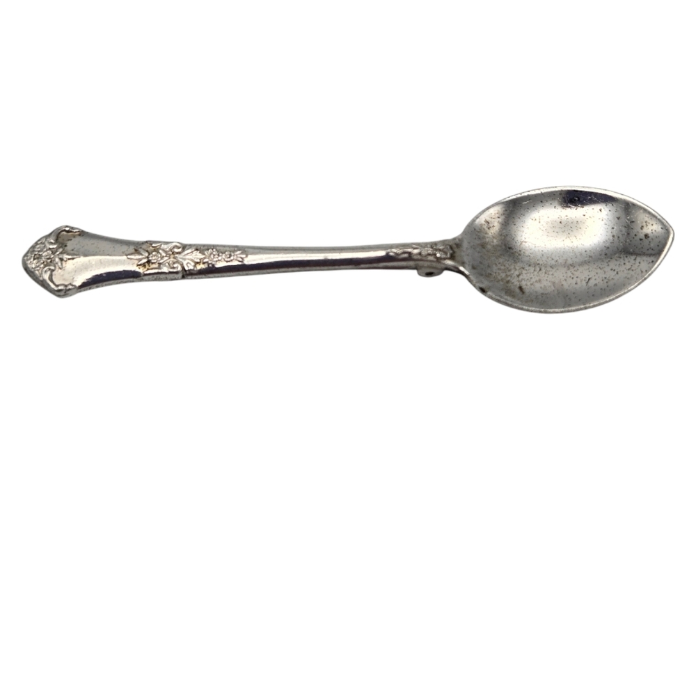 Vintage Sterling Silver Spoon Pin "OB"